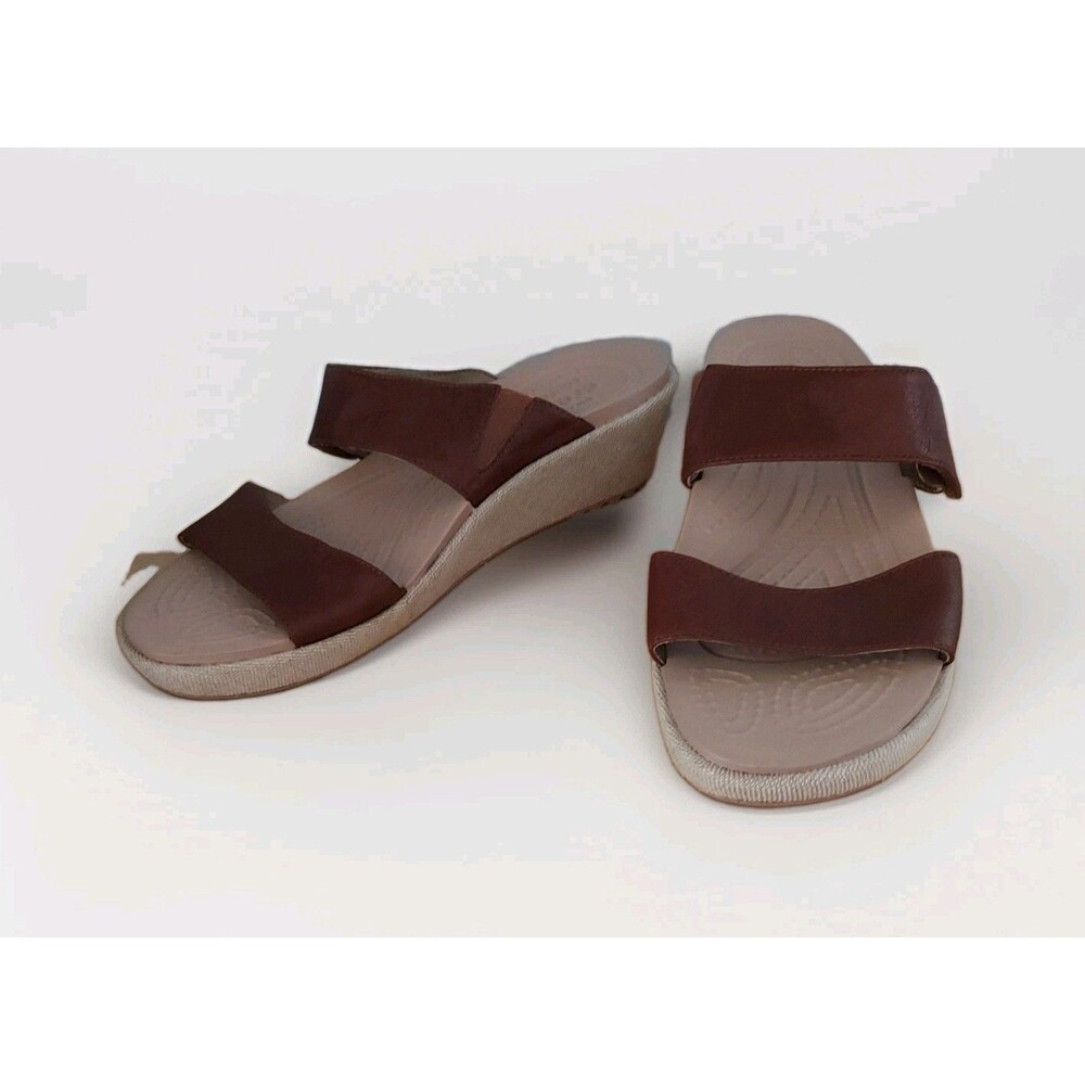 Crocs Leigh Wedge Sandals Womenβs Size 10 Comfort Platform Slide Casual